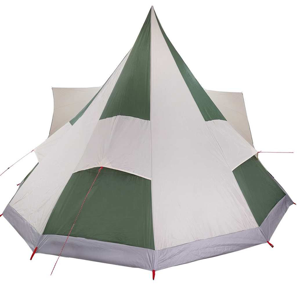 vidaXL Tente Tipi familiale avec toit Vert et beige 510 x 690 x 330 cm - Image 6