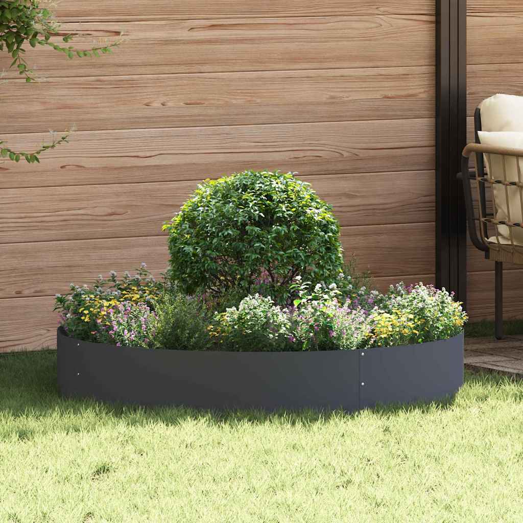 vidaXL Pots de jardin 5 pcs Anthracite 120 x 120 x 20 cm Acier