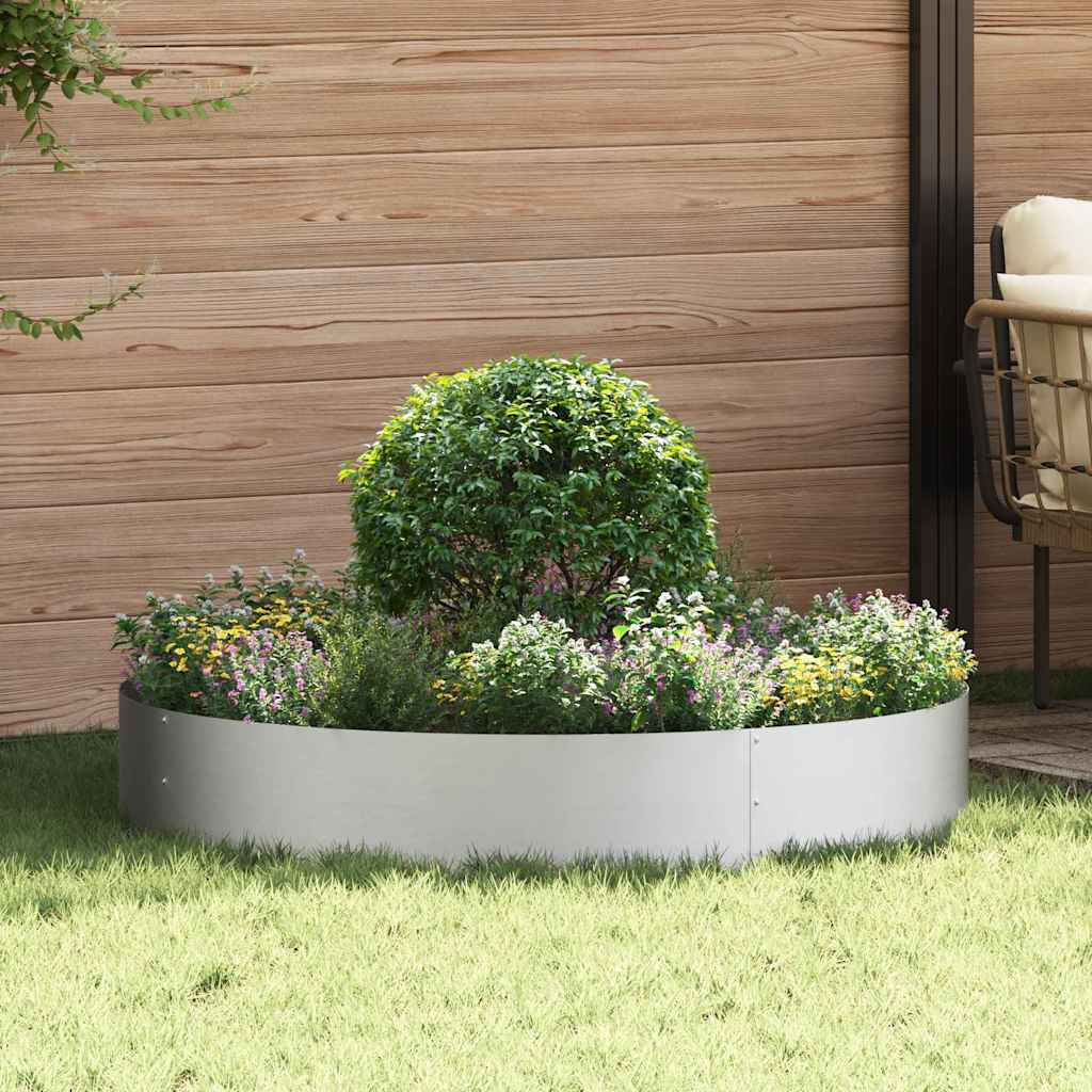 vidaXL Pots de jardin 5 pcs Argent 120 x 120 x 20 cm Acier galvanisé
