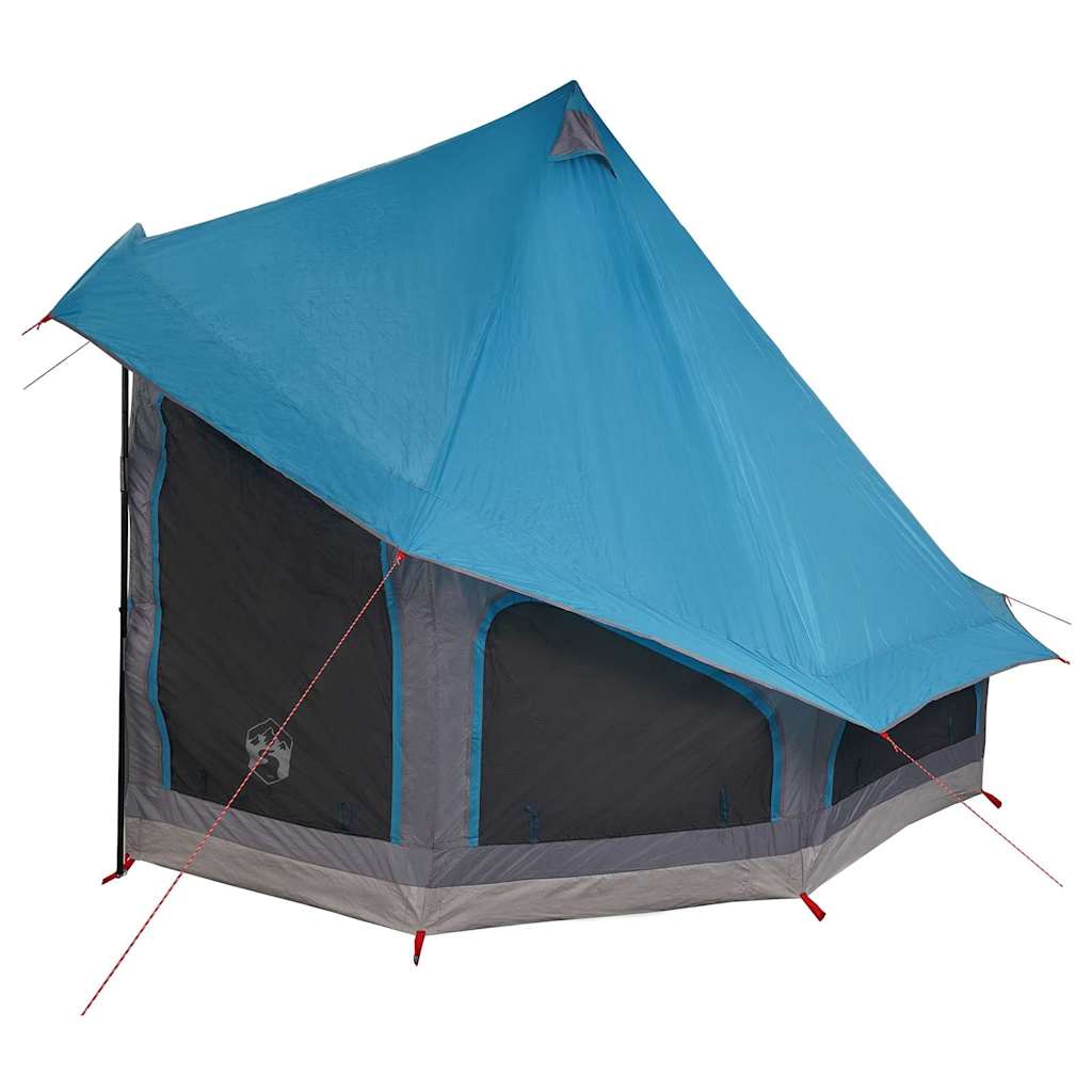 vidaXL Tente Tipi familiale avec toit Bleu 404 x 370 x 270 cm - Image 5