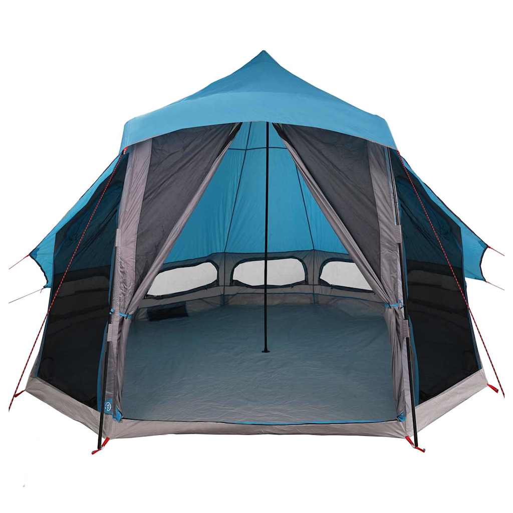 vidaXL Tente Tipi familiale avec toit Bleu 404 x 370 x 270 cm - Image 4
