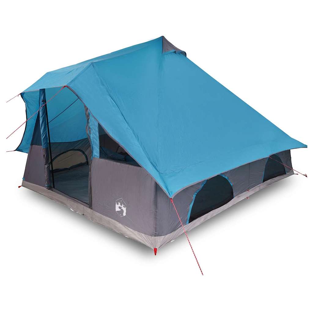 vidaXL Tente Tipi familiale avec toit Bleu et gris 358 x 296 x 258 cm - Image 3