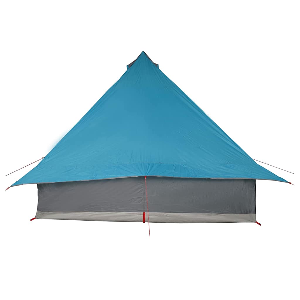 vidaXL Tente Tipi familiale avec toit Bleu et gris 358 x 296 x 258 cm - Image 6