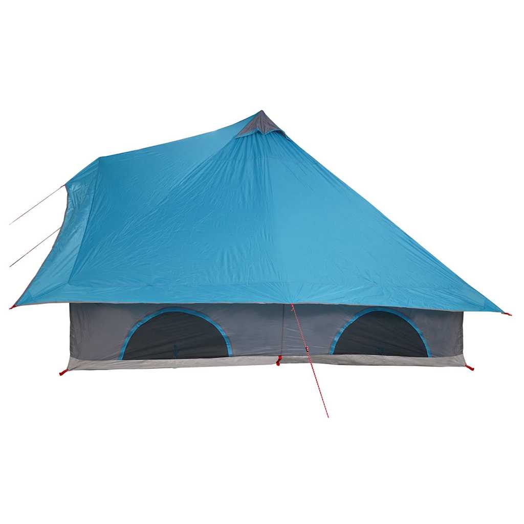 vidaXL Tente Tipi familiale avec toit Bleu et gris 358 x 296 x 258 cm - Image 5
