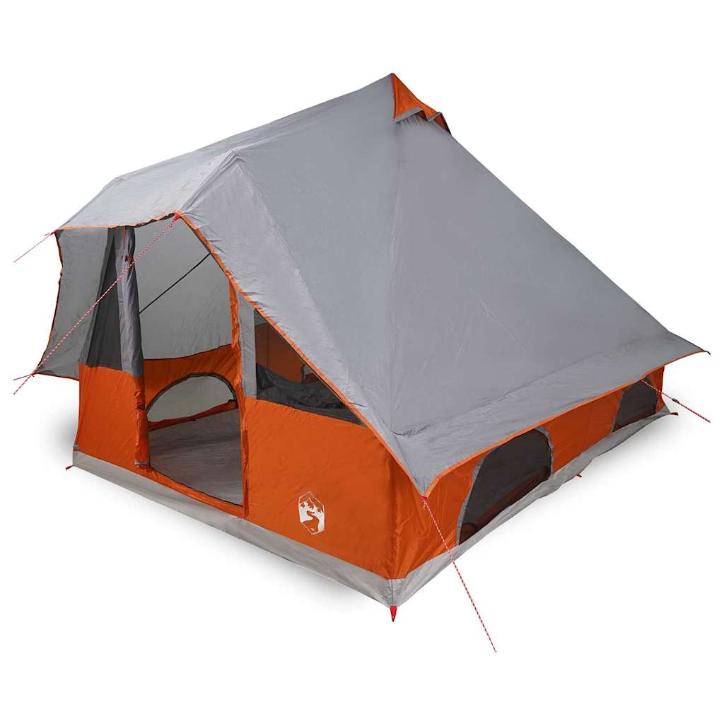 vidaXL Tente Tipi familiale Gris et orange 358 x 296 x 258 cm - Image 3
