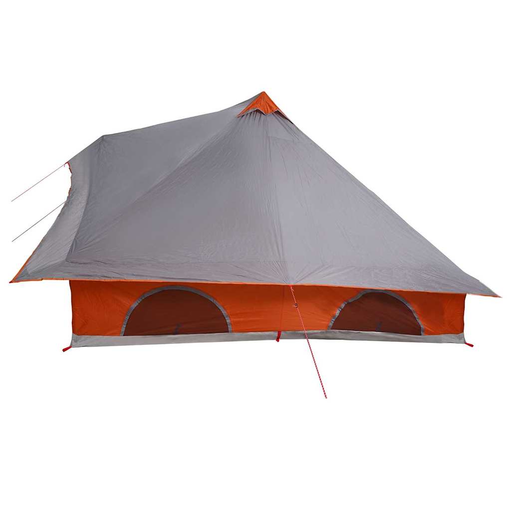 vidaXL Tente Tipi familiale Gris et orange 358 x 296 x 258 cm - Image 5