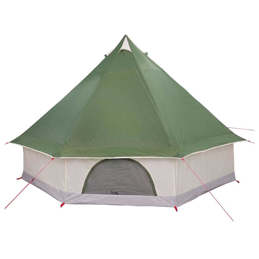 vidaXL Tente Tipi familiale avec toit Vert et beige 400 x 346 x 250 cm - Image 6