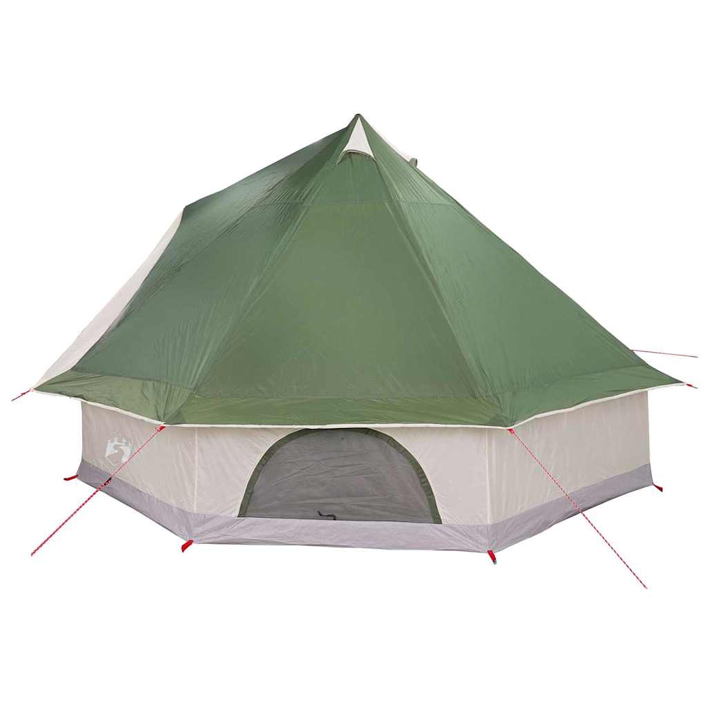 vidaXL Tente Tipi familiale avec toit Vert et beige 400 x 346 x 250 cm - Image 5