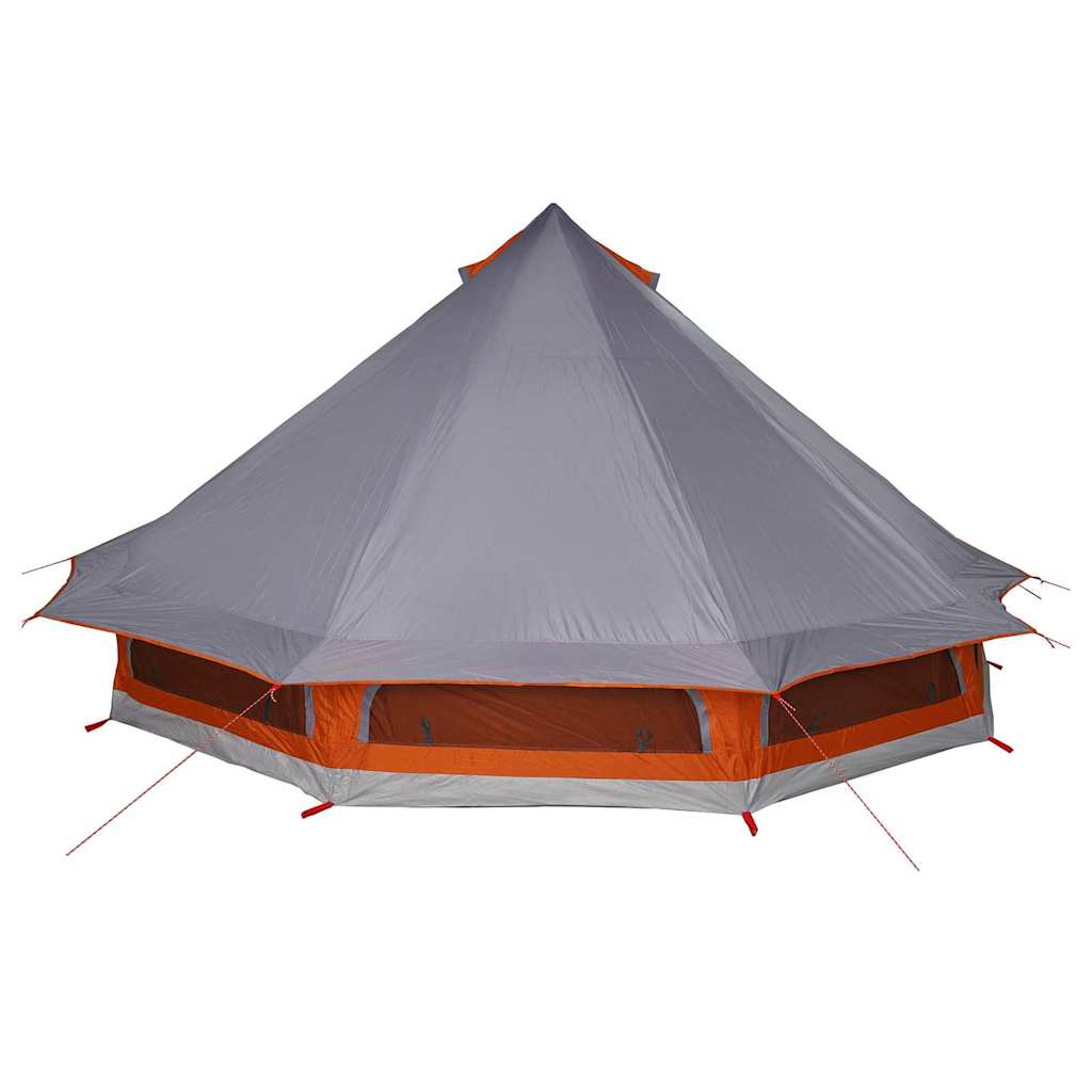 vidaXL Tente Tipi familiale Gris et orange 508 x 470 x 300 cm - Image 6