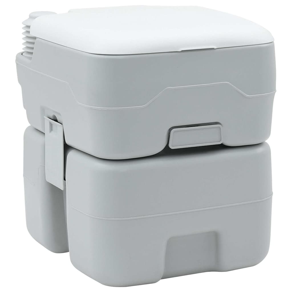 vidaXL Toilette de camping portable Gris 41,5 x 36,5 x 42 cm