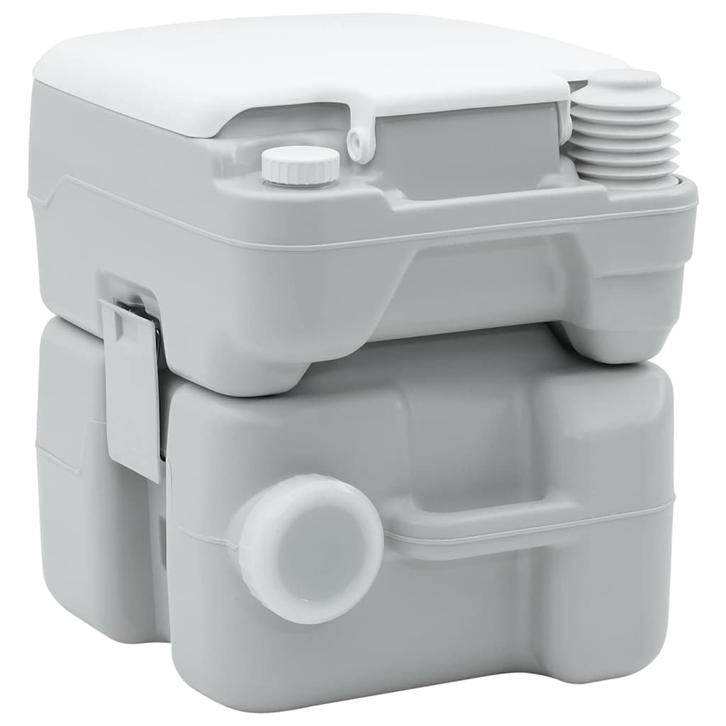 vidaXL Toilette de camping portable Gris 41,5 x 36,5 x 42 cm - Image 3