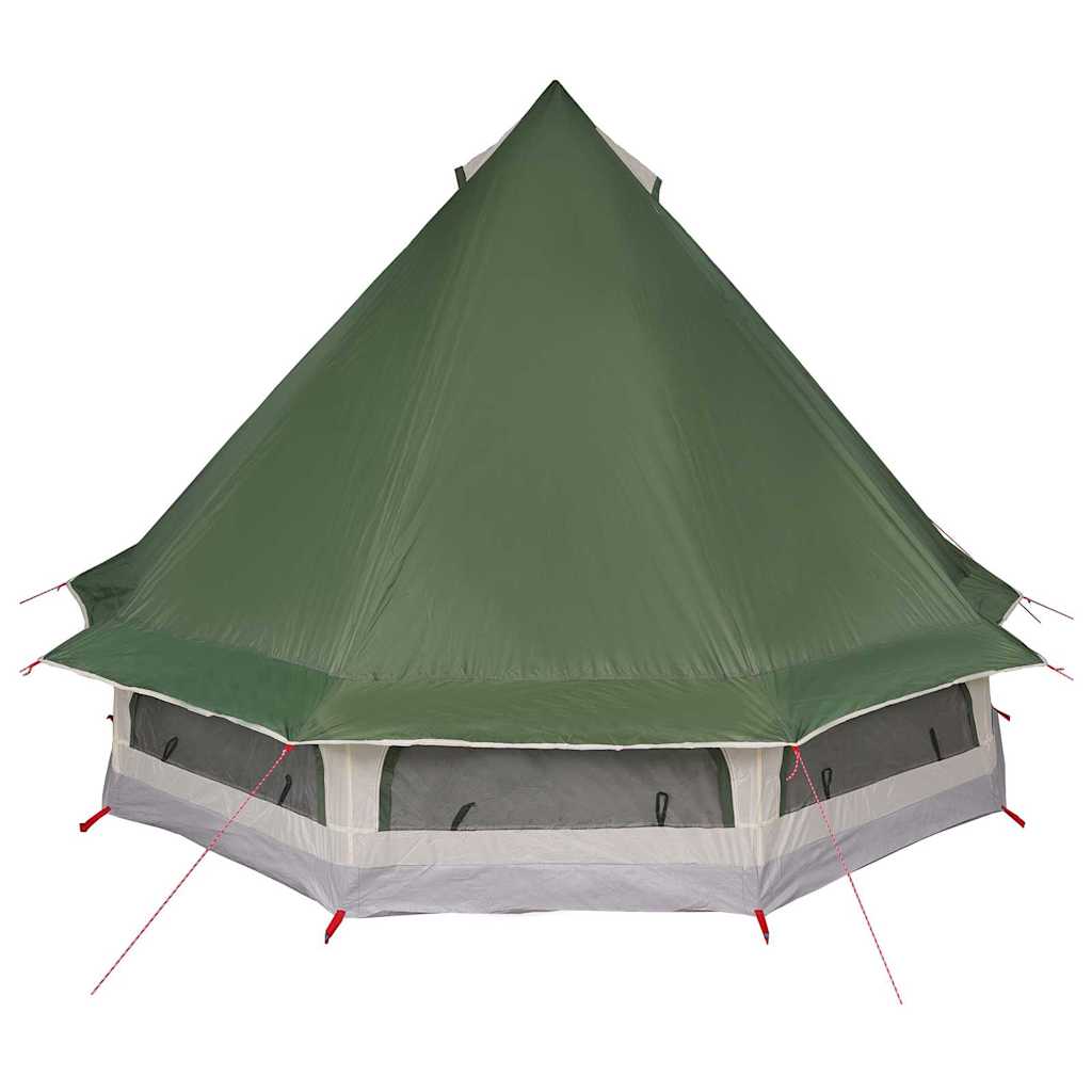 vidaXL Tente Tipi familiale avec toit Vert 404 x 370 x 270 cm - Image 6