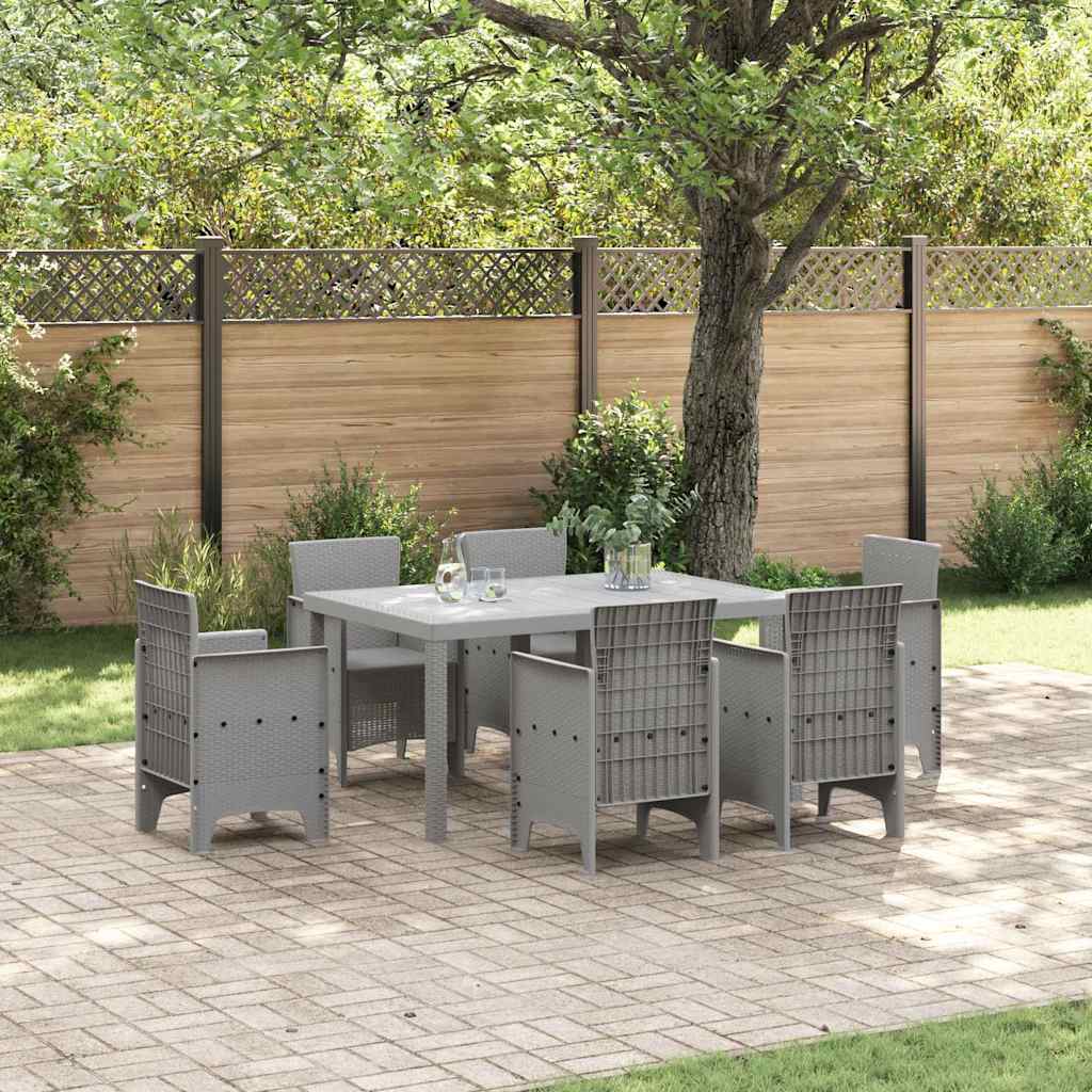 vidaXL Table de Jardin Gris clair 150 x 100 x 73 cm polyrotin