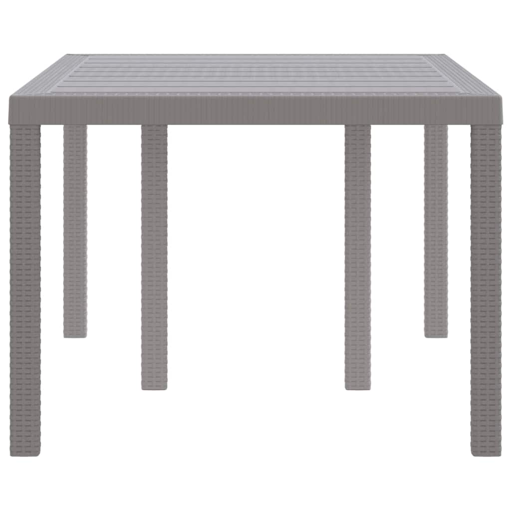 vidaXL Table de Jardin Gris clair 150 x 100 x 73 cm polyrotin - Image 6
