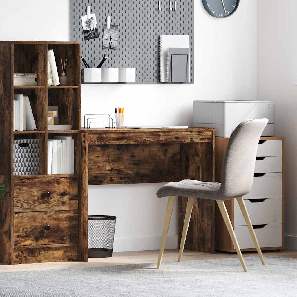 vidaXL Bureau Chêne fumé 90 x 40 x 76 cm
