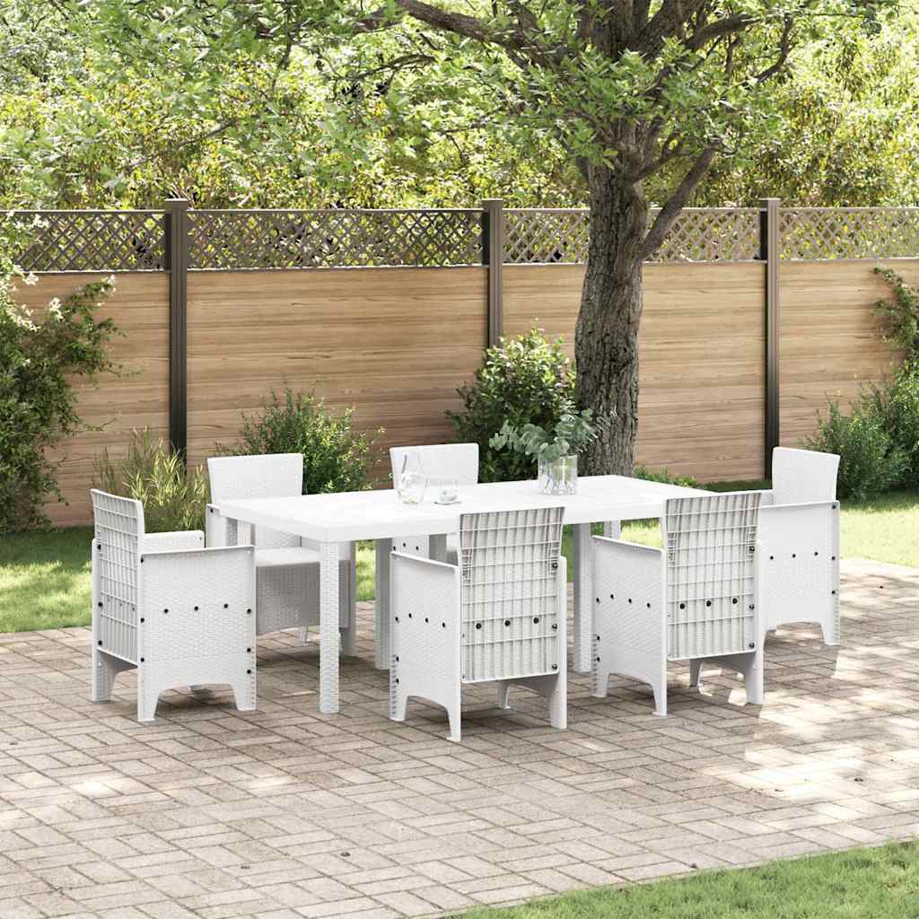 vidaXL Table de Jardin Blanc 200 x 100 x 73 cm polyrotin
