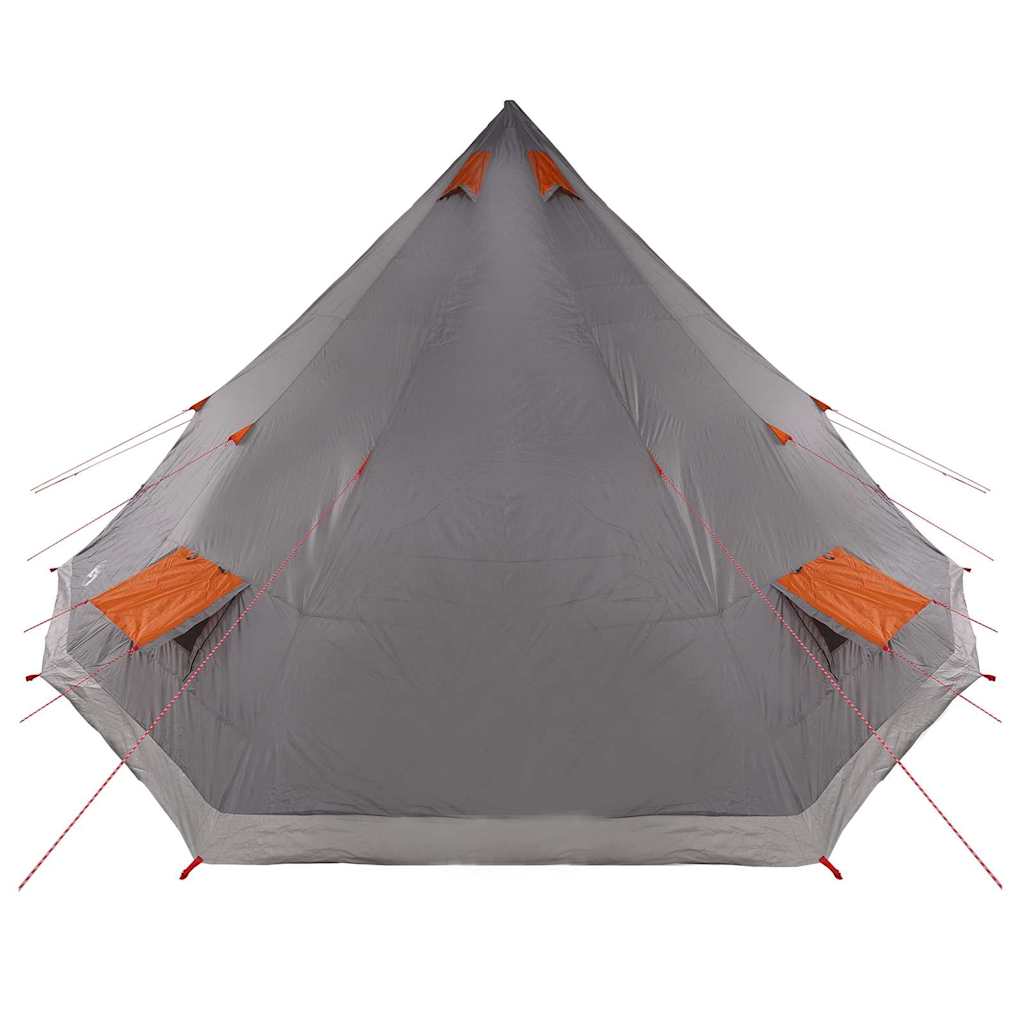 vidaXL Tente Tipi familiale Gris et orange 560 x 560 x 300 cm - Image 5