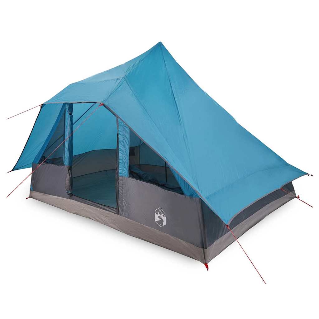 vidaXL Tente Tipi familiale avec toit Bleu 364 x 281 x 257 cm - Image 3