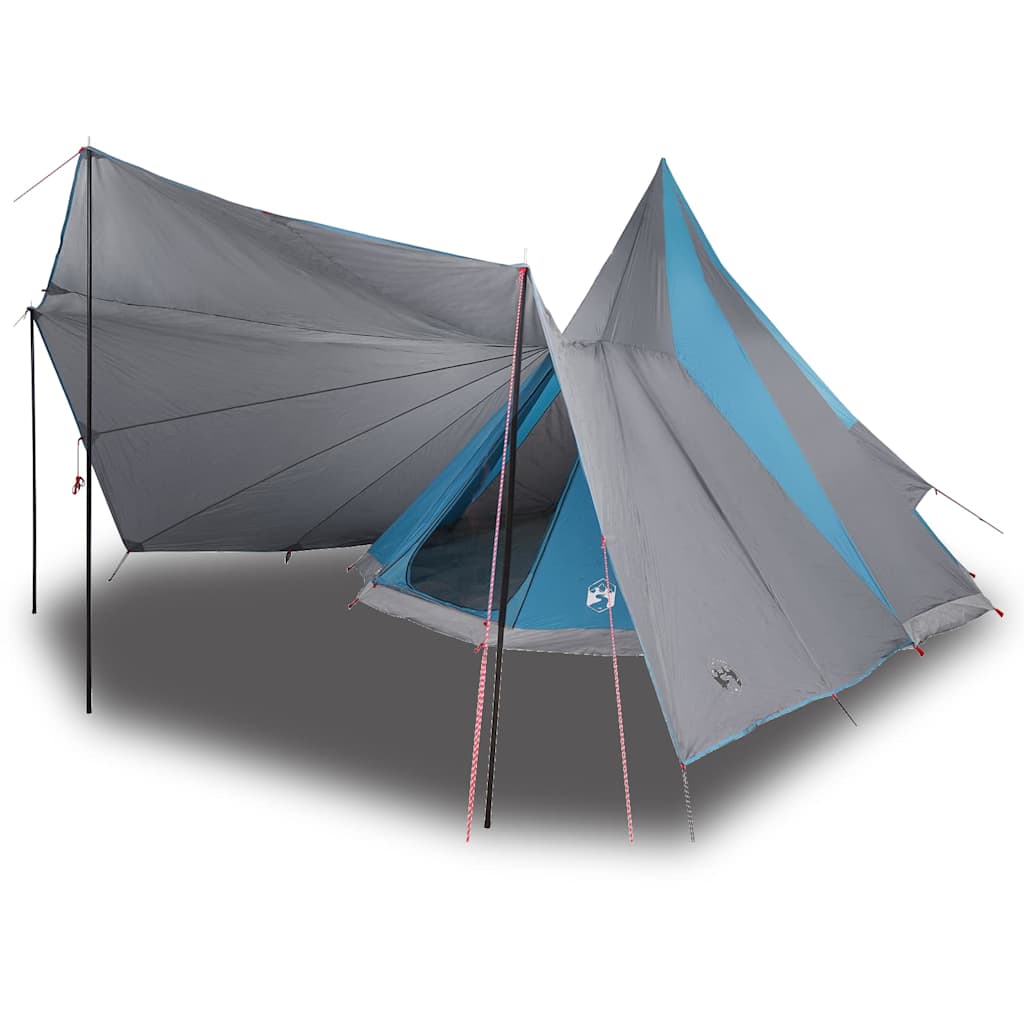 vidaXL Tente Tipi familiale avec toit Bleu et gris 510 x 690 x 330 cm - Image 3