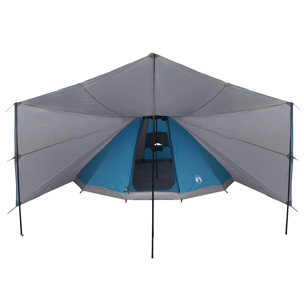 vidaXL Tente Tipi familiale avec toit Bleu et gris 510 x 690 x 330 cm - Image 4