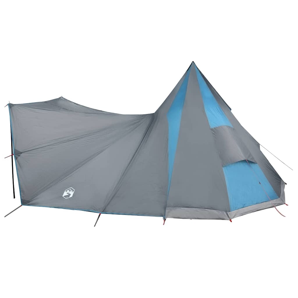 vidaXL Tente Tipi familiale avec toit Bleu et gris 510 x 690 x 330 cm - Image 5