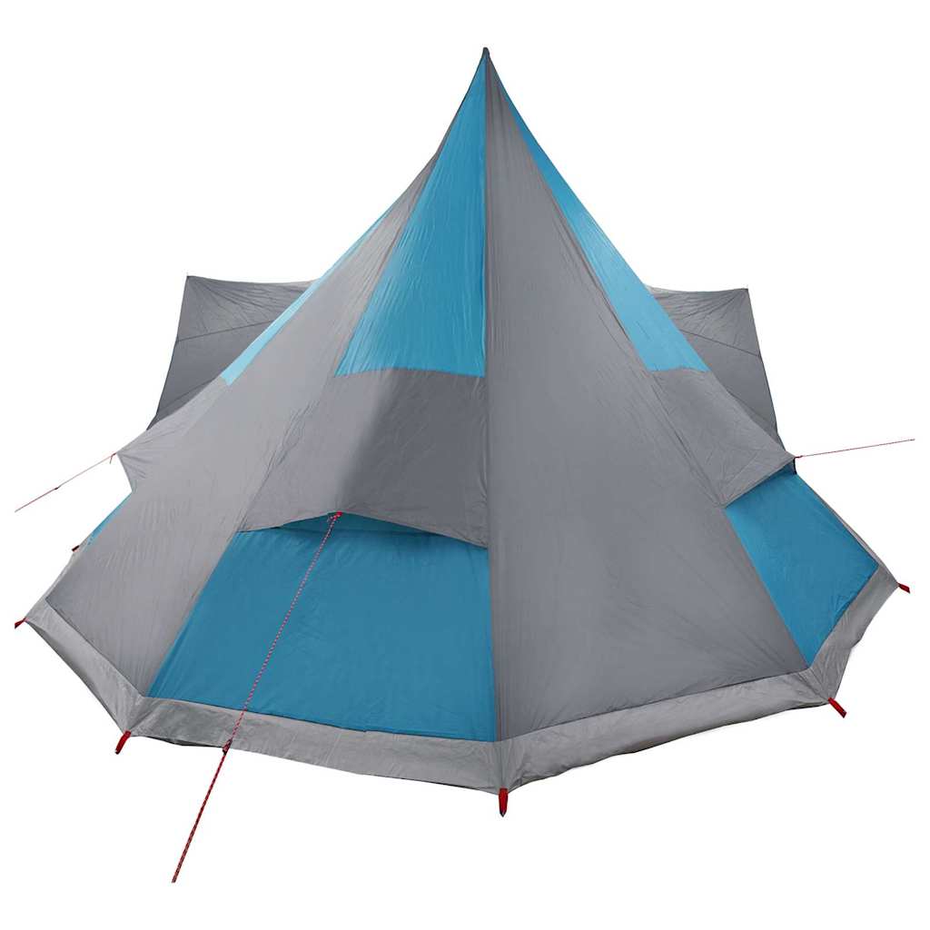 vidaXL Tente Tipi familiale avec toit Bleu et gris 510 x 690 x 330 cm - Image 6