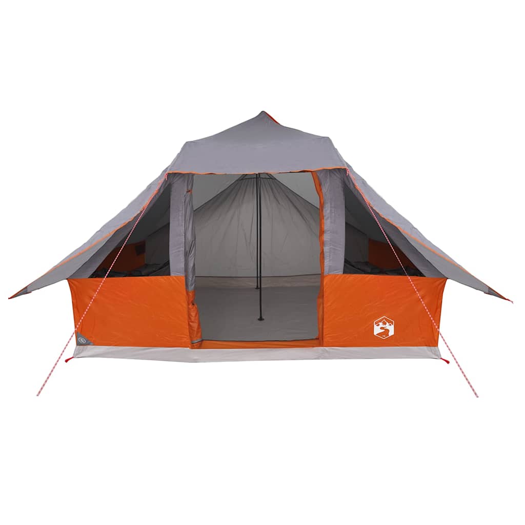 vidaXL Tente Tipi familiale Gris et orange 364 x 281 x 257 cm - Image 4