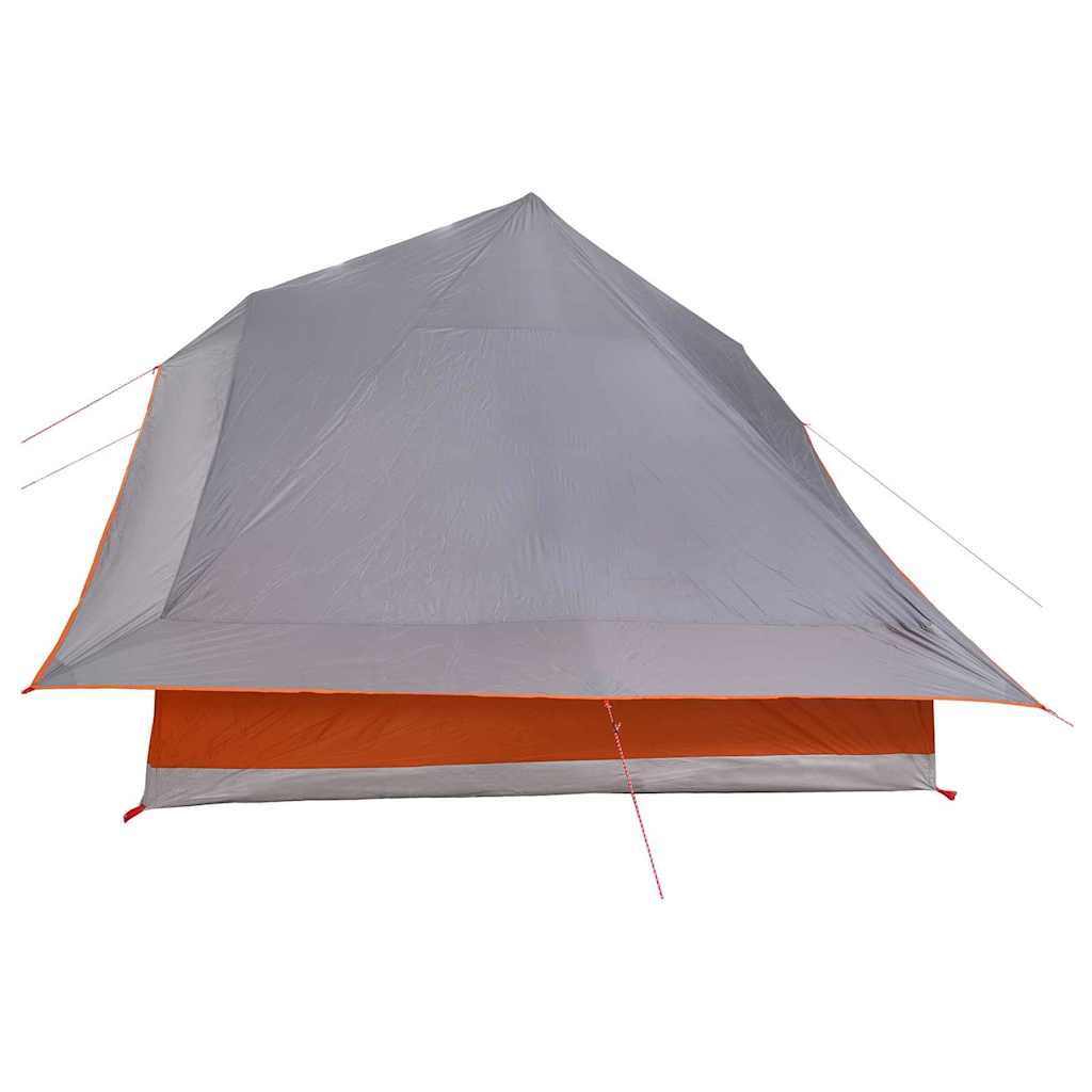 vidaXL Tente Tipi familiale Gris et orange 364 x 281 x 257 cm - Image 5