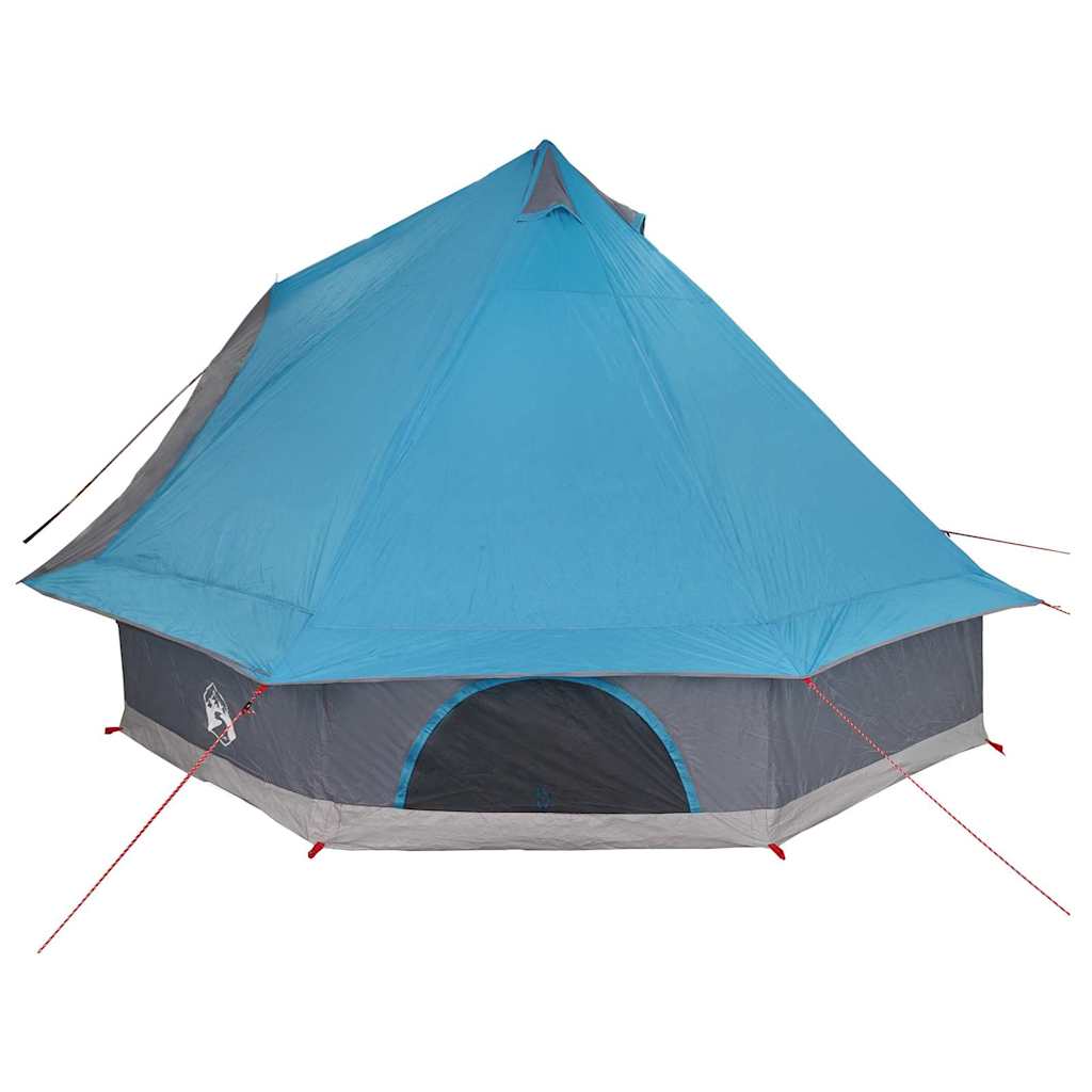vidaXL Tente Tipi familiale avec toit Bleu et gris 400 x 346 x 250 cm - Image 5