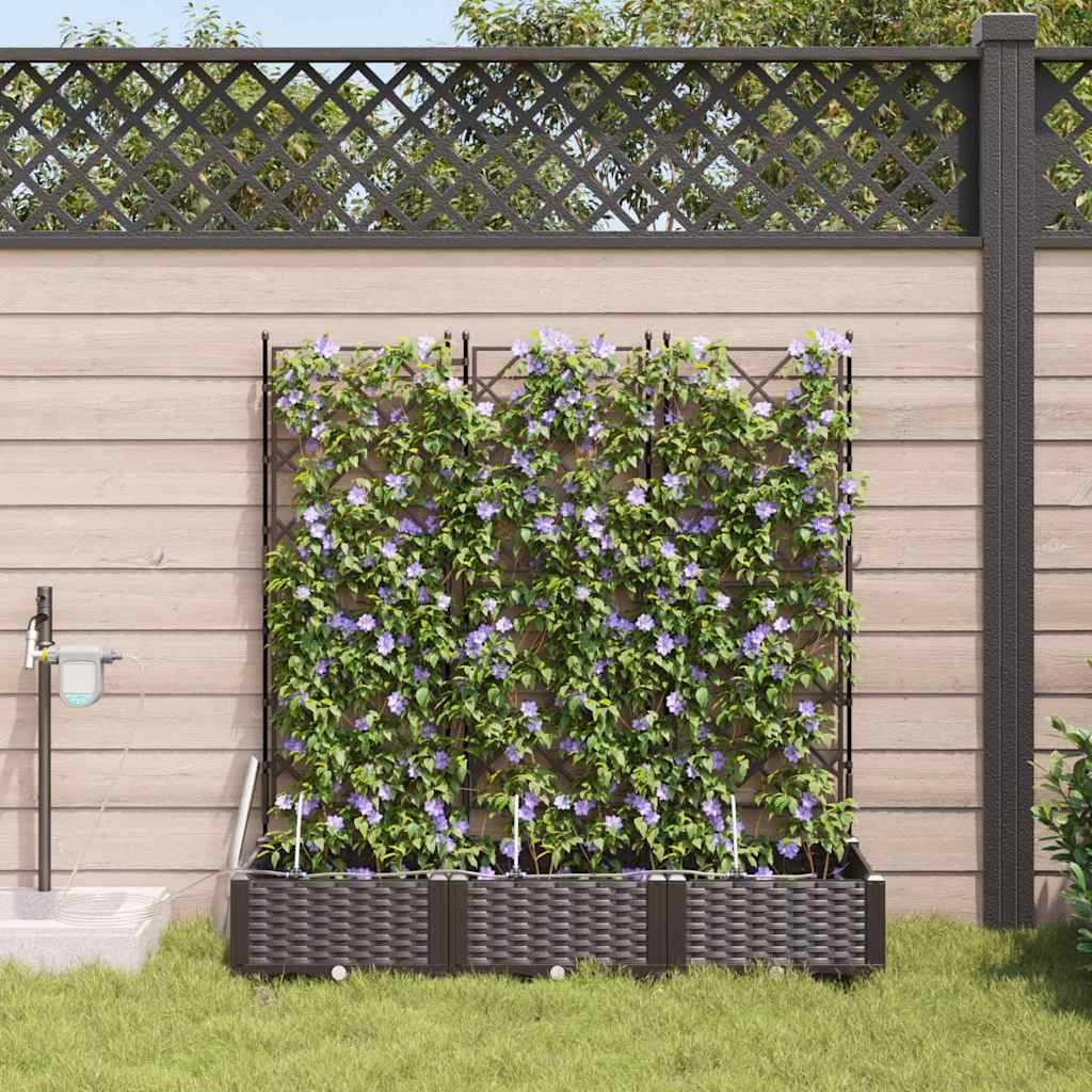 vidaXL Pots de jardin Marron 120 x 40 x 126 cm Acier