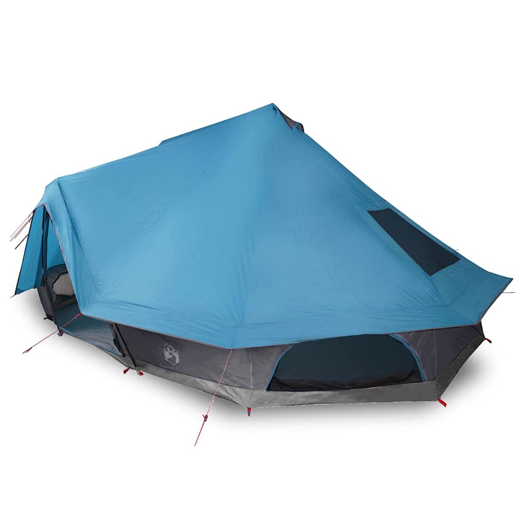 vidaXL Tente Tipi familiale avec toit Bleu 680 x 430 x 270 cm - Image 3