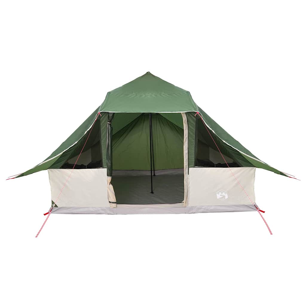 vidaXL Tente Tipi familiale avec toit Vert 364 x 281 x 257 cm - Image 4