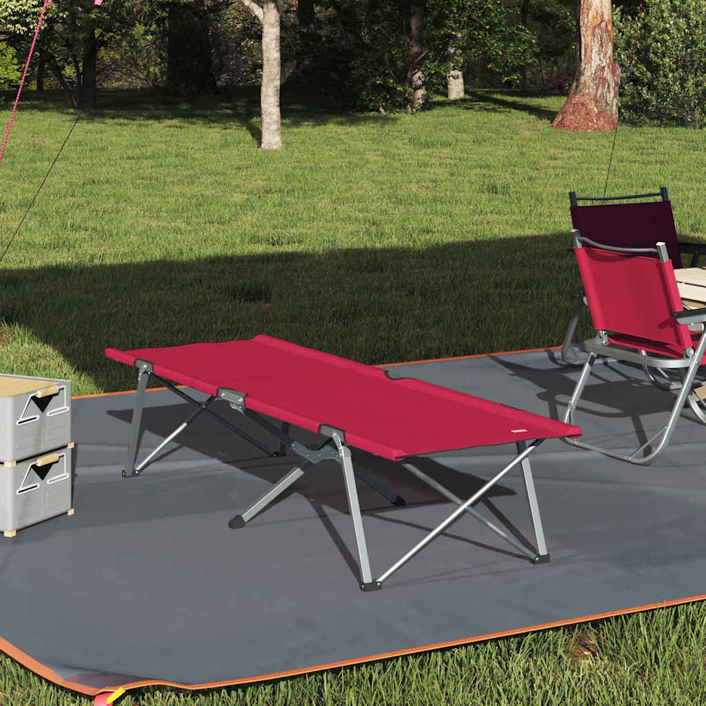 vidaXL Lit de camping pliant Rouge 62 x 194 x 42 cm Tissu Oxford