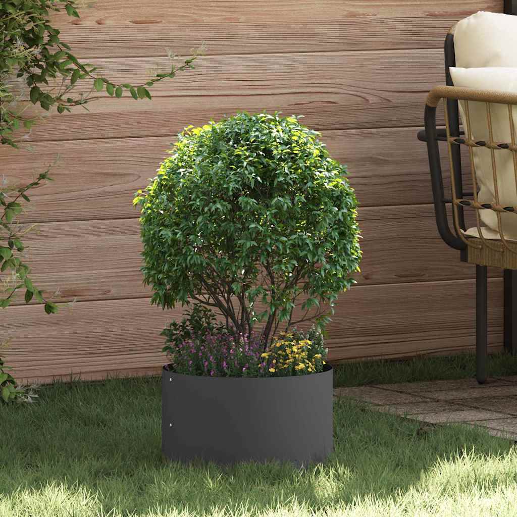 vidaXL Pots de jardin 5 pcs Noir 30 x 30 x 20 cm Acier