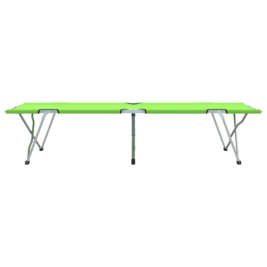 vidaXL Lit de camping pliant Vert foncé 62 x 194 x 42 cm Tissu Oxford - Image 5