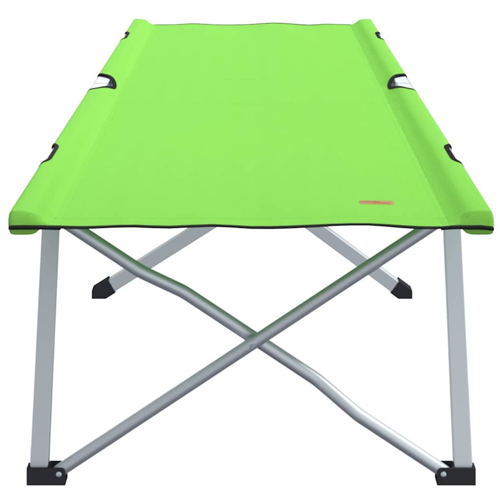 vidaXL Lit de camping pliant Vert foncé 62 x 194 x 42 cm Tissu Oxford - Image 3