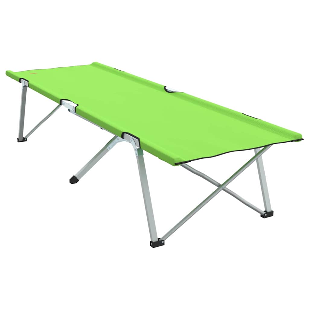 vidaXL Lit de camping pliant Vert foncé 62 x 194 x 42 cm Tissu Oxford - Image 6
