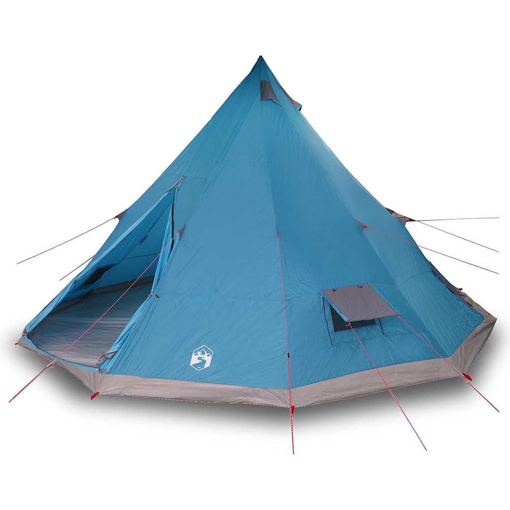 vidaXL Tente Tipi familiale avec toit Bleu et gris 560 x 560 x 300 cm - Image 3
