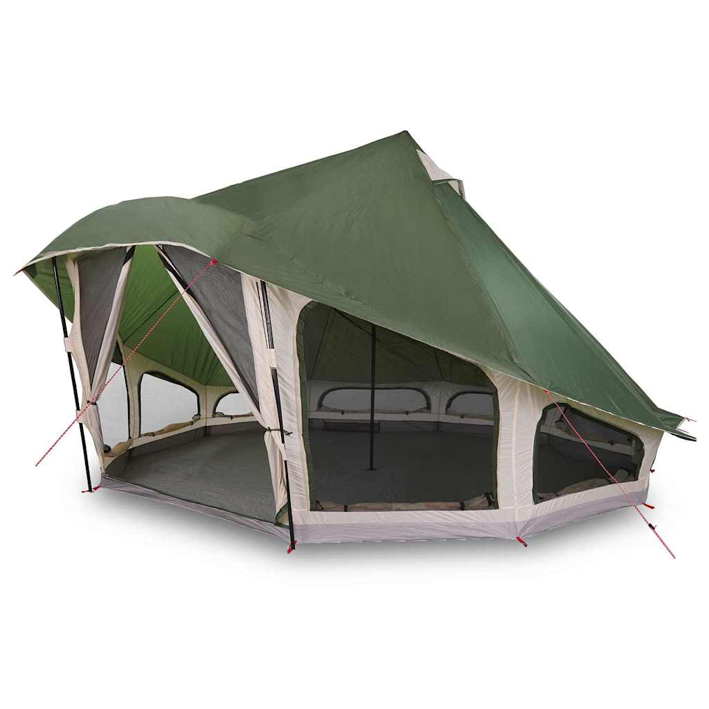 vidaXL Tente Tipi familiale avec toit Vert 508 x 470 x 300 cm - Image 3