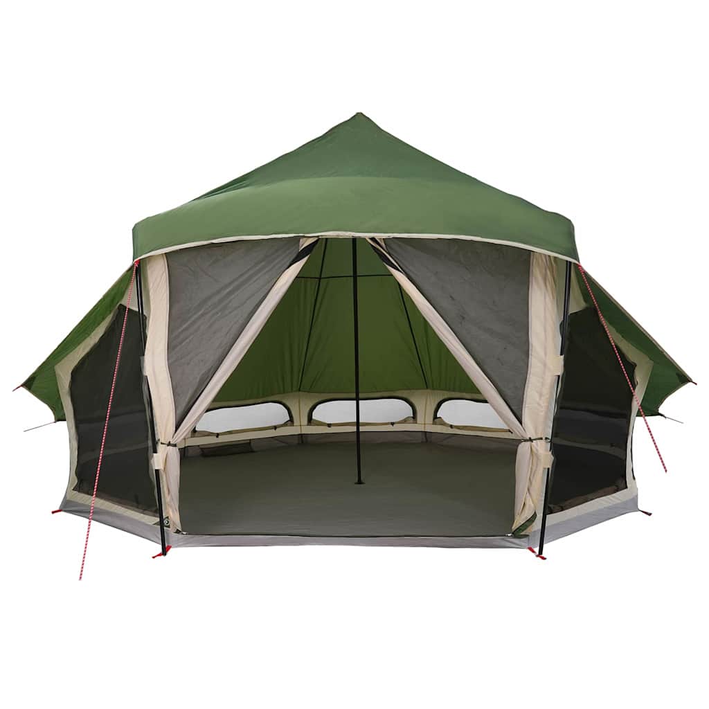 vidaXL Tente Tipi familiale avec toit Vert 508 x 470 x 300 cm - Image 4