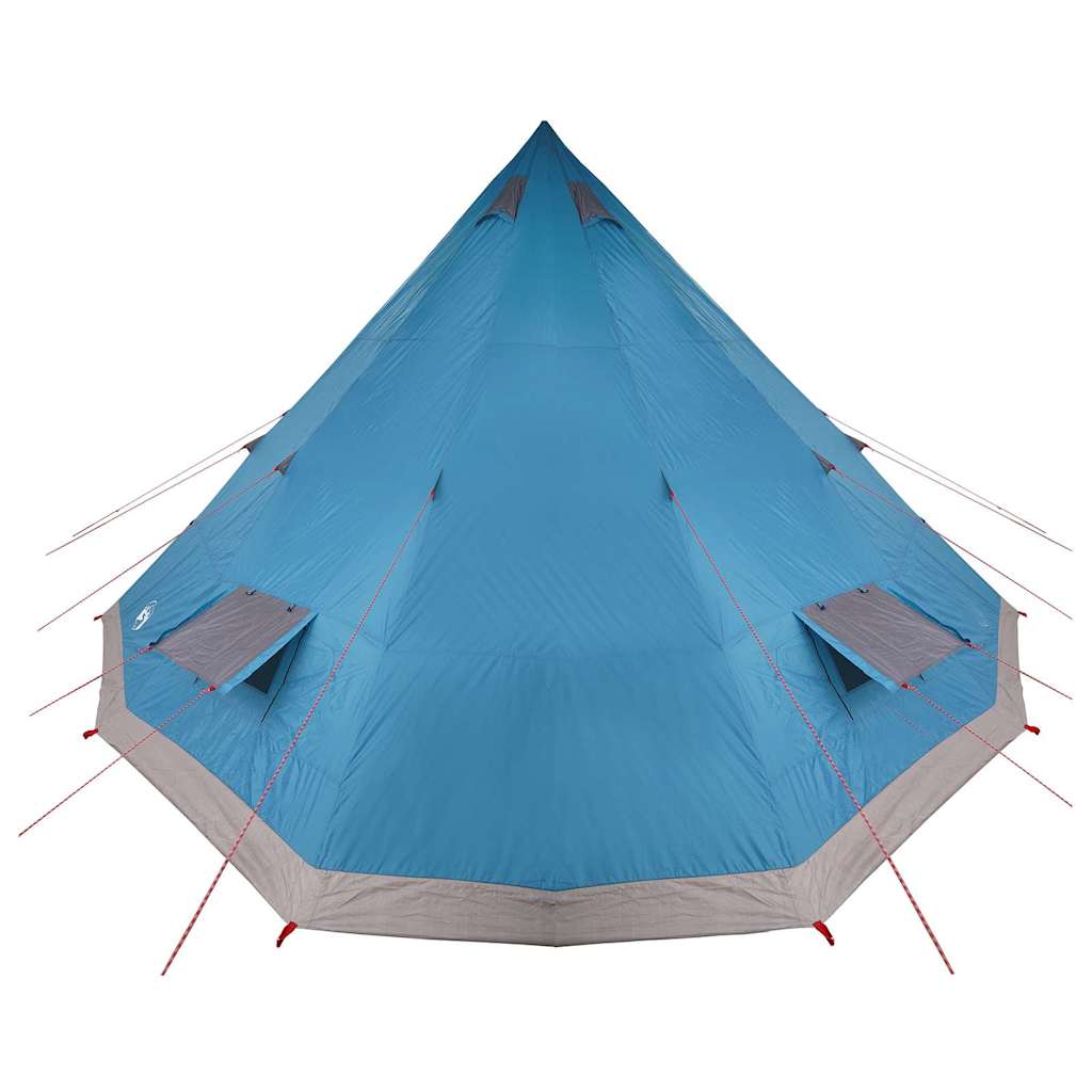 vidaXL Tente Tipi familiale avec toit Bleu et gris 560 x 560 x 300 cm - Image 5