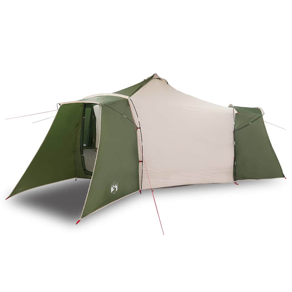 vidaXL Tente Tipi avec toit Vert et beige 492 x 492 x 275 cm tissu - Image 3