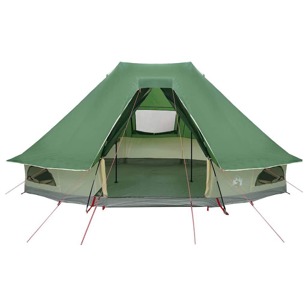 vidaXL Tente Tipi familiale avec toit Vert 466 x 310 x 240 cm - Image 4