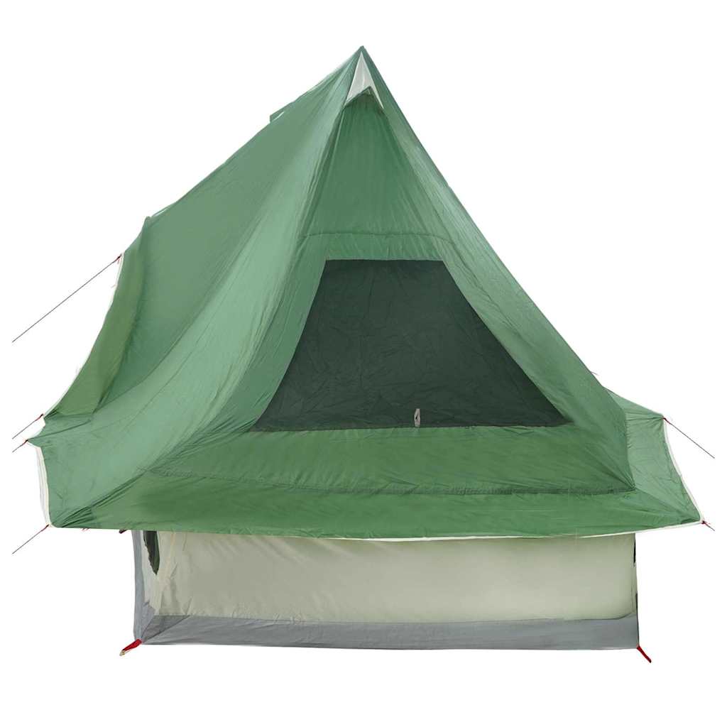 vidaXL Tente Tipi familiale avec toit Vert 466 x 310 x 240 cm - Image 5