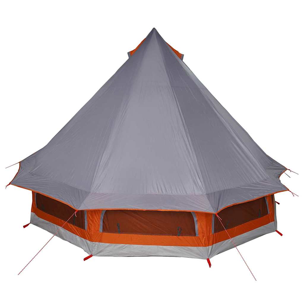 vidaXL Tente Tipi familiale Gris et orange 404 x 370 x 270 cm - Image 6