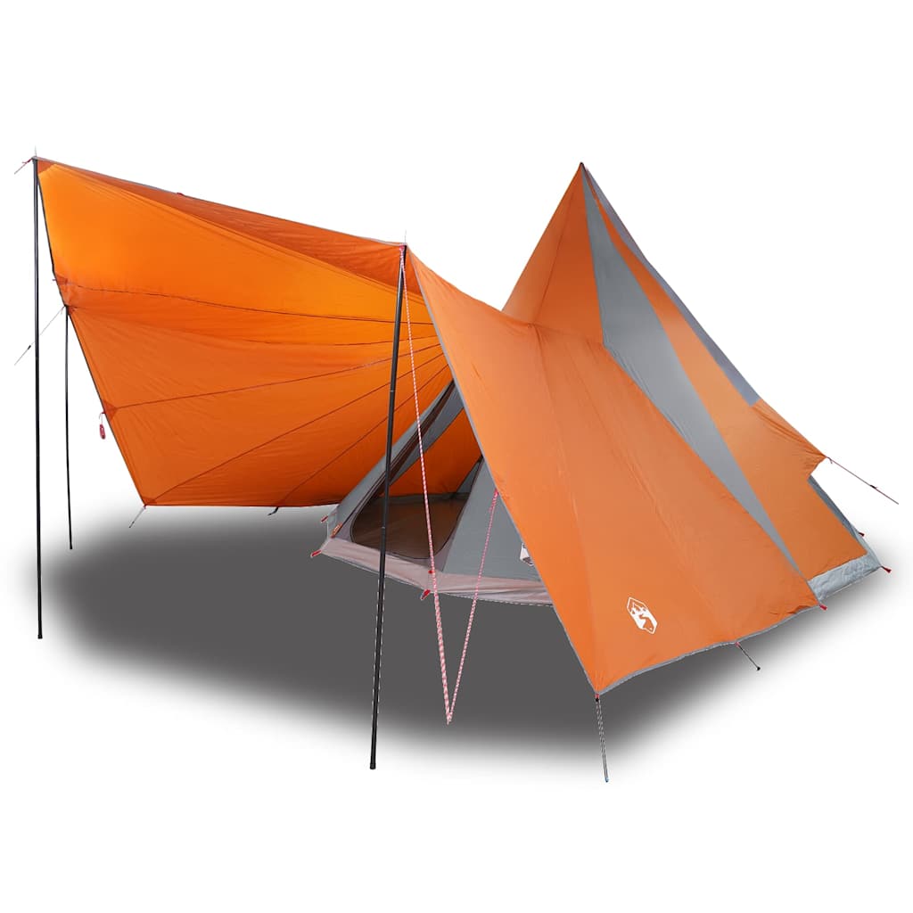 vidaXL Tente Tipi familiale Gris et orange 510 x 690 x 330 cm - Image 3