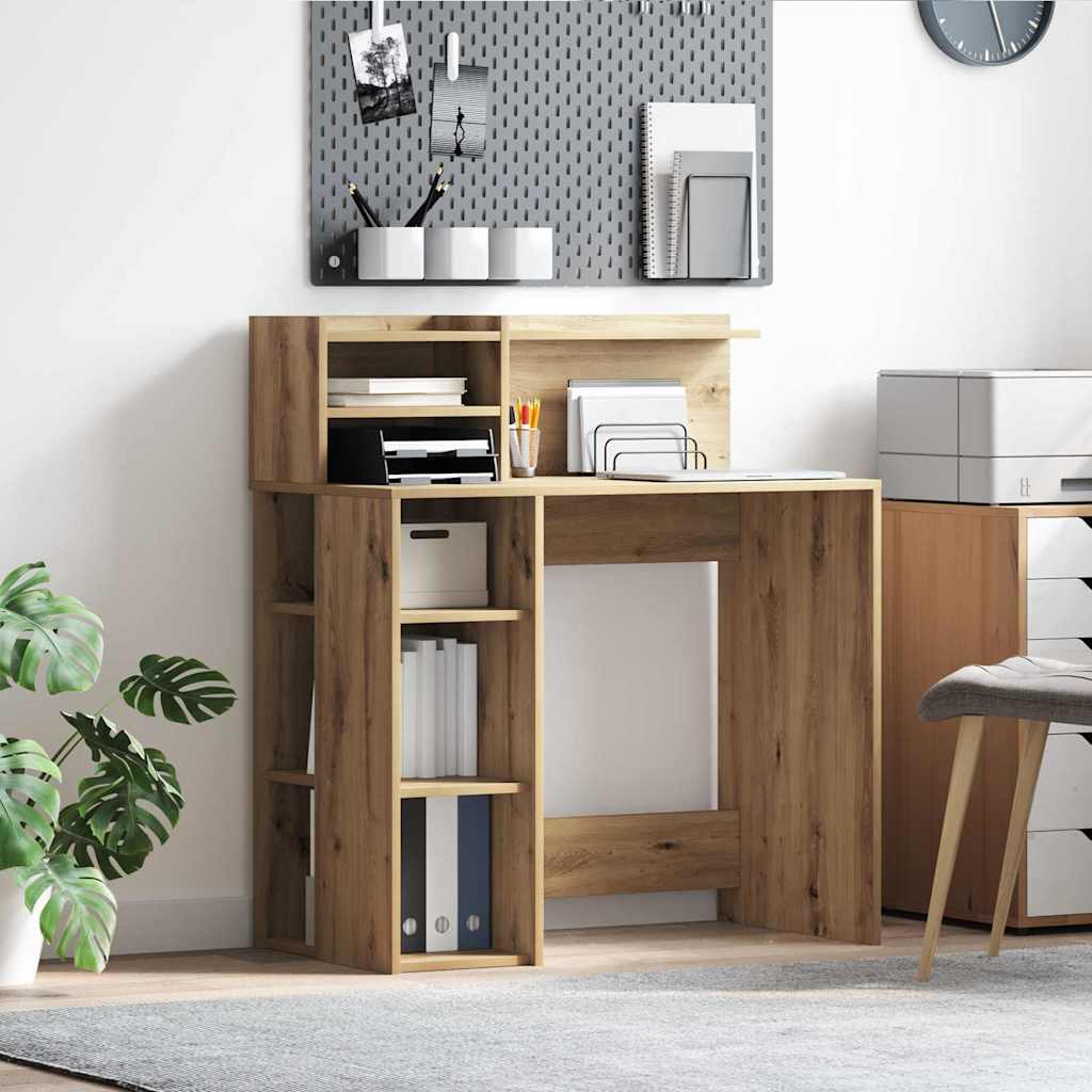 vidaXL Bureau Chêne artisanal 90 x 48 x 101,5 cm Bois d'ingénierie
