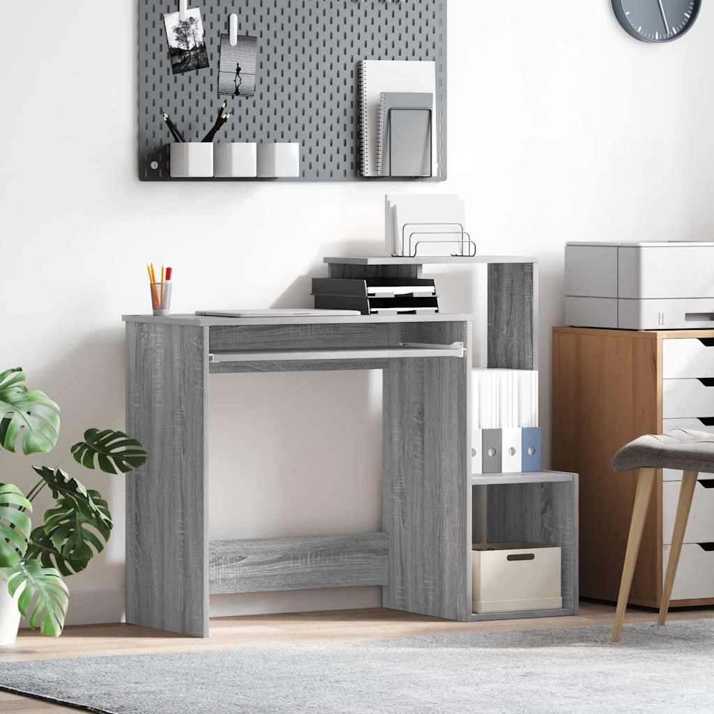 vidaXL Bureau Gris Sonoma 106 x 41 x 88.5 cm Bois d'ingénierie