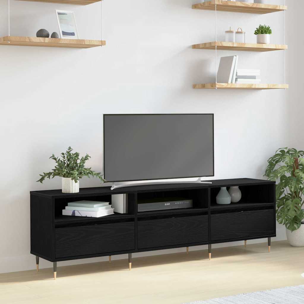 vidaXL Meuble TV Chêne noir 150 x 30 x 45 cm Bois d'ingénierie