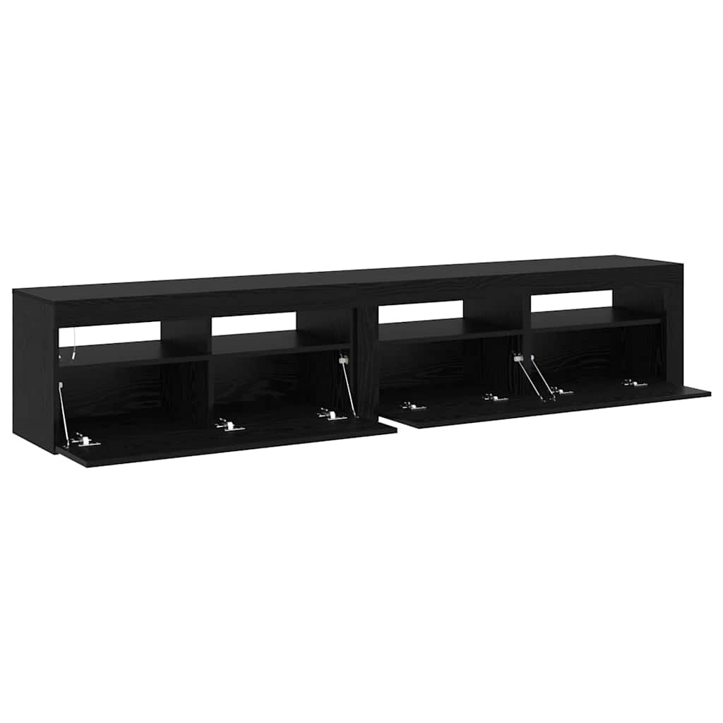 vidaXL Meuble TV 2 pcs Chêne noir 210 x 35 x 40 cm Bois d'ingénierie - Image 5